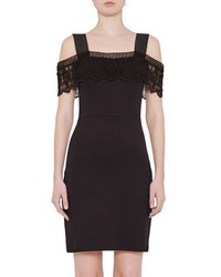 French Connection Petra Lace Trim Body Con Dress