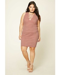 Forever 21 Plus Size Lace Up Bodycon Dress