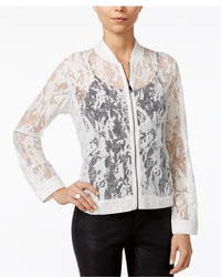 Fair Child Sheer Lace Bomber Jacket