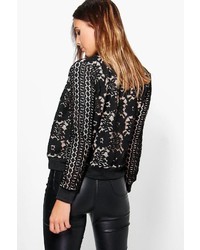 Boohoo Petite Darcy Contrast Lace Bomber Jacket
