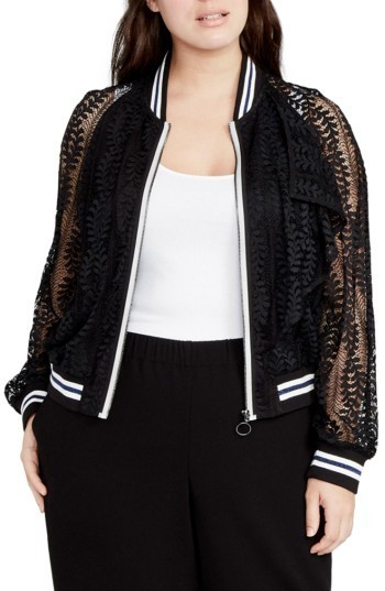 Rachel Roy Plus Size Rachel Lace Bomber Jacket, $159 | Nordstrom ...