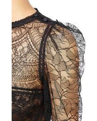 Givenchy Netted Lace Blouse Black