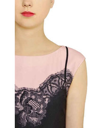 Moschino Lace Slip Printed Techno Cady Dress