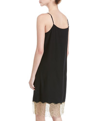 Robert Rodriguez Slip Camisole Dress W Lace Detail Black