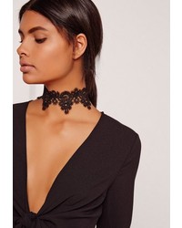 Missguided Lace Choker Black