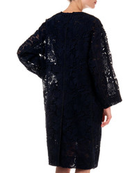 Nina Ricci Lace Topper Coat Black