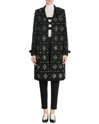 Burberry London Embellished Lace Trench Coat