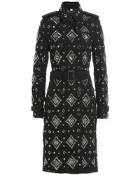 Burberry London Embellished Lace Trench Coat