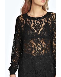 Boohoo Boutique Hope All Over Premium Lace Sweater