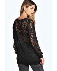 Boohoo Boutique Hope All Over Premium Lace Sweater