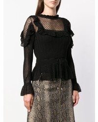 Twin-Set Lace Effect Mixed Jumper