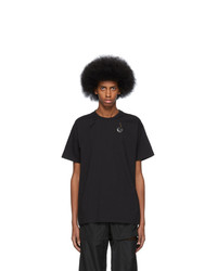 Black Lace Crew-neck T-shirt
