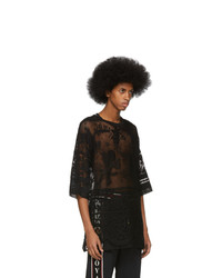 Dolce and Gabbana Black Lace T Shirt