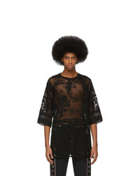 Dolce and Gabbana Black Lace T Shirt