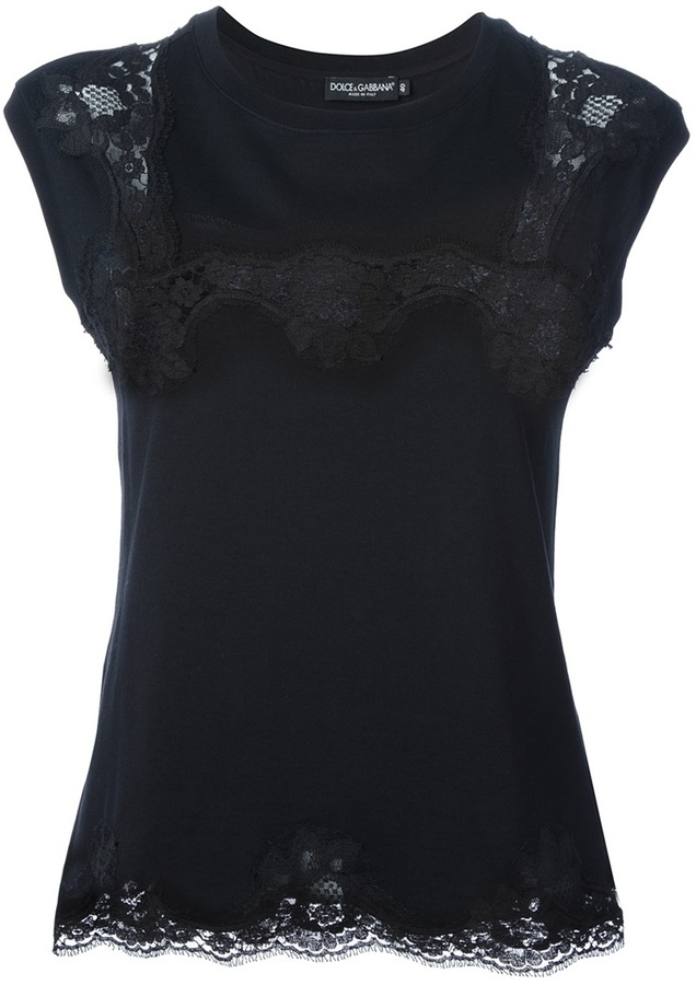Dolce & Gabbana Lace T Shirt, $477 | farfetch.com | Lookastic