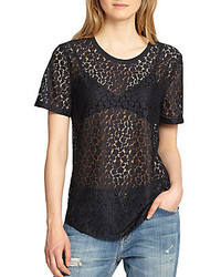 Equipment Riley Leopard Lace Tee
