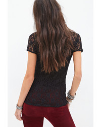 Forever 21 Floral Lace Tee