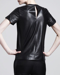 Reed Krakoff Lace Leather T Shirt