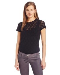 Only Hearts Club Only Hearts Stretch Lace Boyfriend Pocket Tee Lined