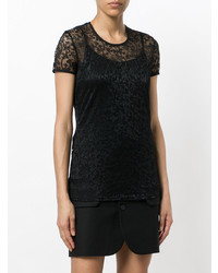 Versace Collection Sheer Lace T Shirt