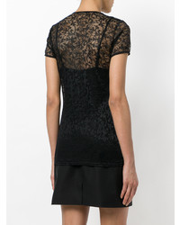 Versace Collection Sheer Lace T Shirt