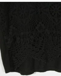 ChicNova Vintage Black Lace Splicing T Shirt