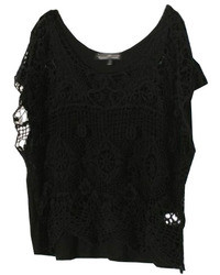 ChicNova Vintage Black Lace Splicing T Shirt