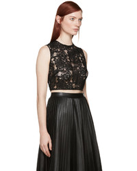 MCQ Alexander Ueen Black Lace Cropped Top