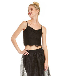 MinkPink Days You Feel Alive Lace Cami In Black Xs