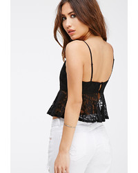 Forever 21 Floral Lace Crop Top