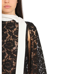 Valentino Heavy Lace Cady Cropped Cape Top