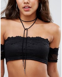 PrettyLittleThing Lace Bandeau Crop Top