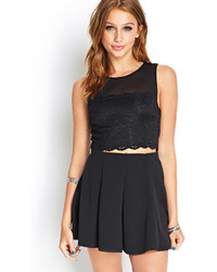 Forever 21 Lace Mesh Crop Top