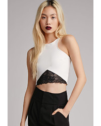 Forever 21 Lace Paneled Crop Top