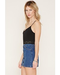 Forever 21 Lace Trimmed Cropped Cami