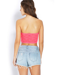 Forever 21 Lace Tube Crop Top
