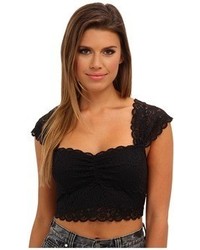 Free People Scalloped Lace Crop Top