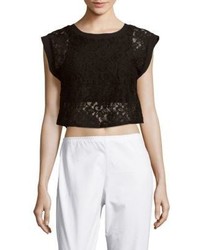 BCBGeneration Cropped Lace Top