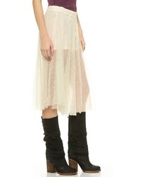 Free People Champagne Lace Culotte Pants
