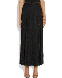 Givenchy Pleated Lace Culottes Black