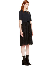 See by Chloe Black Lace And Cotton Dress