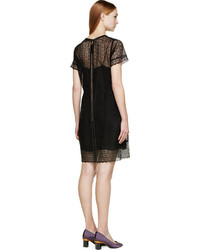 Marc Jacobs Black Layered Broderie Anglaise Dress