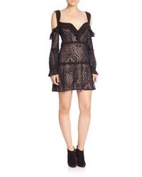 For Love & Lemons Bridget Off Shoulder Lace Dress