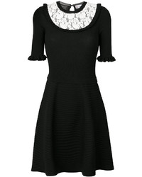 RED Valentino Contrast Lace Trim Party Dress