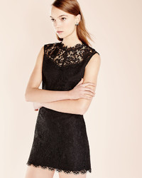 IRO Corail Sleeveless Lace Mini Dress Black