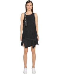 Diesel Black Gold Cotton Twill Macram Lace Dress