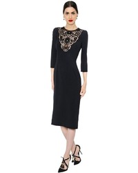 Dolce & Gabbana Cady Dress With Lace Inserts