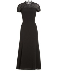 Lafayette 148 New York Finley Finesse Crepe Dress With Lace Combo