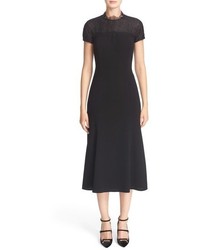 Lafayette 148 New York Finley Finesse Crepe Dress With Lace Combo