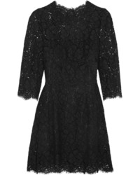 Dolce & Gabbana Guipure Lace Mini Dress Black